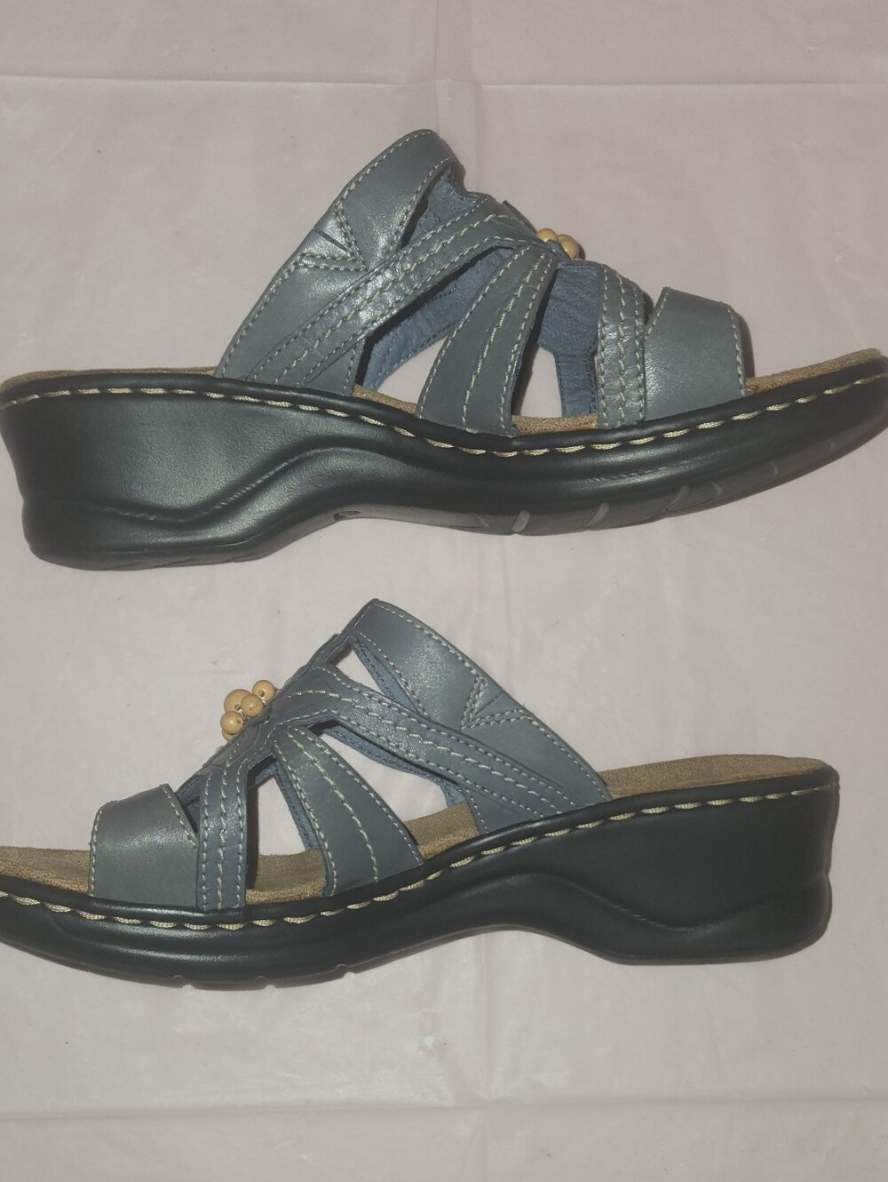 Clarks Leather Lexi Slide Sandals Size 7.5